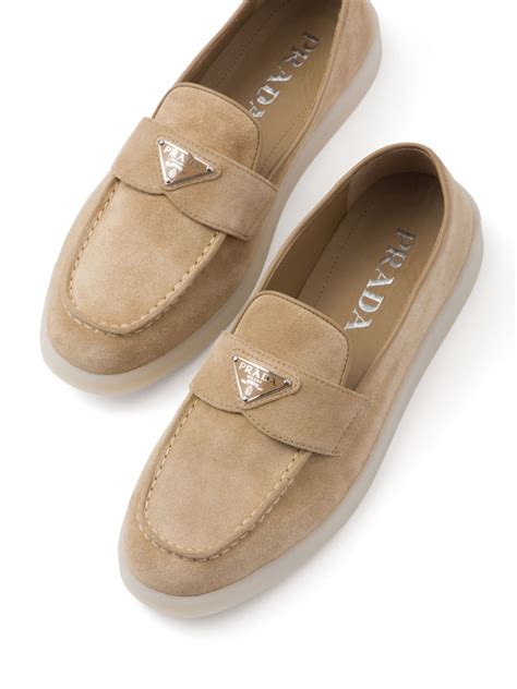 prada loafers heren|Prada suede loafer.